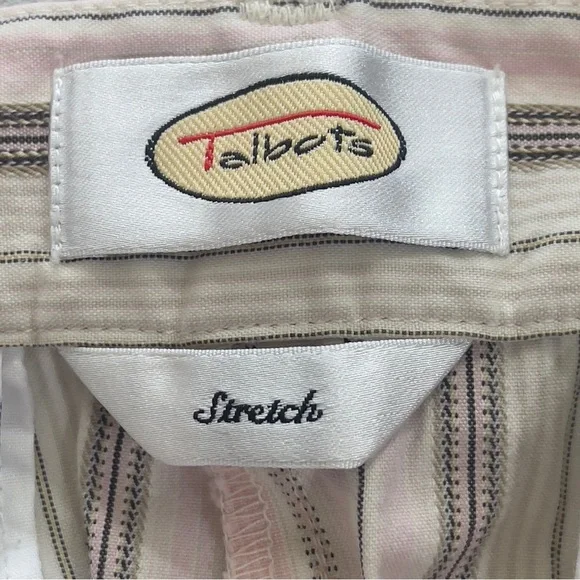 Liz Claiborne Audra Petite Belted Stripped Crop Pants 4P - Picture 13 of 13